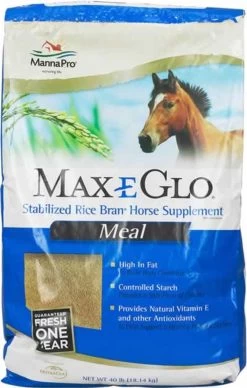 Max-E-Glo Stabilized Rice Bran Meal Horse Supplement, 40 Lb.