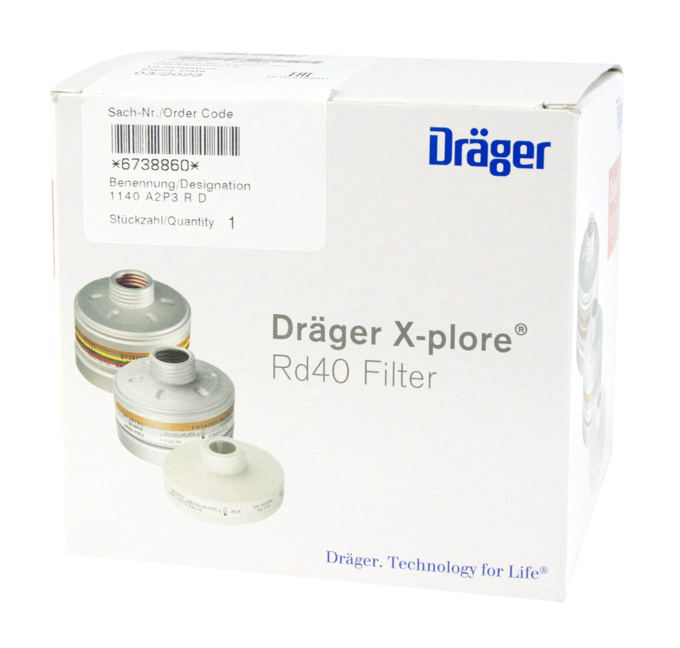 Dräger Filter RD 40 A2-P3 4 Dräger Filter RD 40 A2-P3 - Image 2