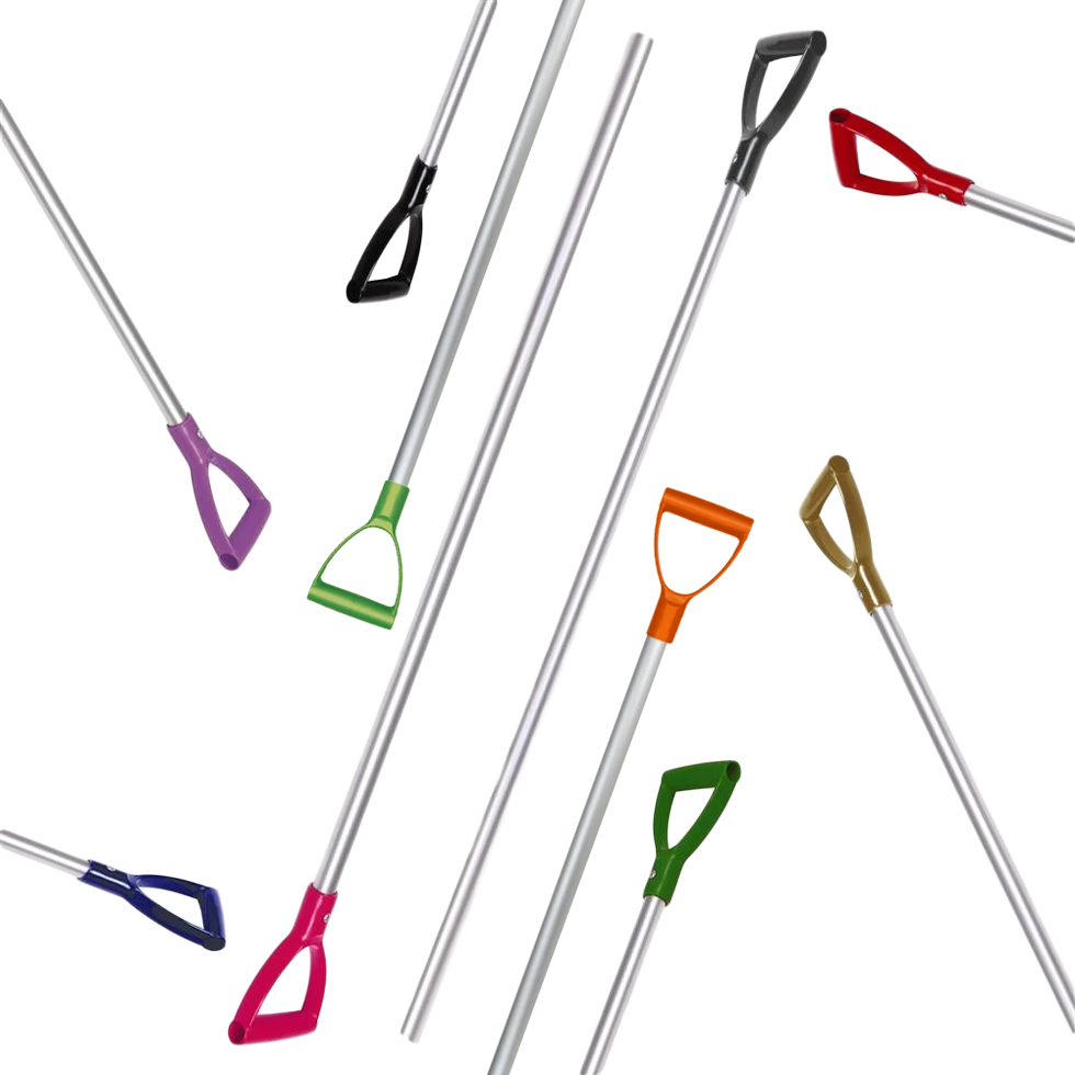 Mestvork Steel Alum. 95 Cm Met Roze Handvat 3 Mestvork Steel Alum. 95 Cm Met Roze Handvat