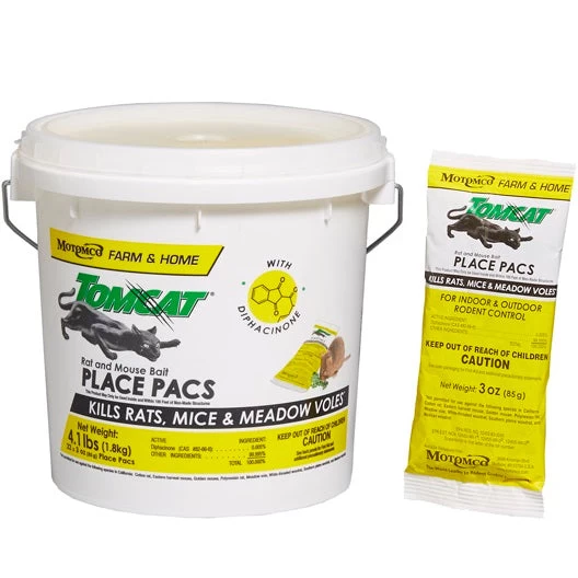 Tomcat Rat And Mouse Bait Place Pacs, 22 Count Bucket 3 Tomcat Rat And Mouse Bait Place Pacs, 22 Count Bucket