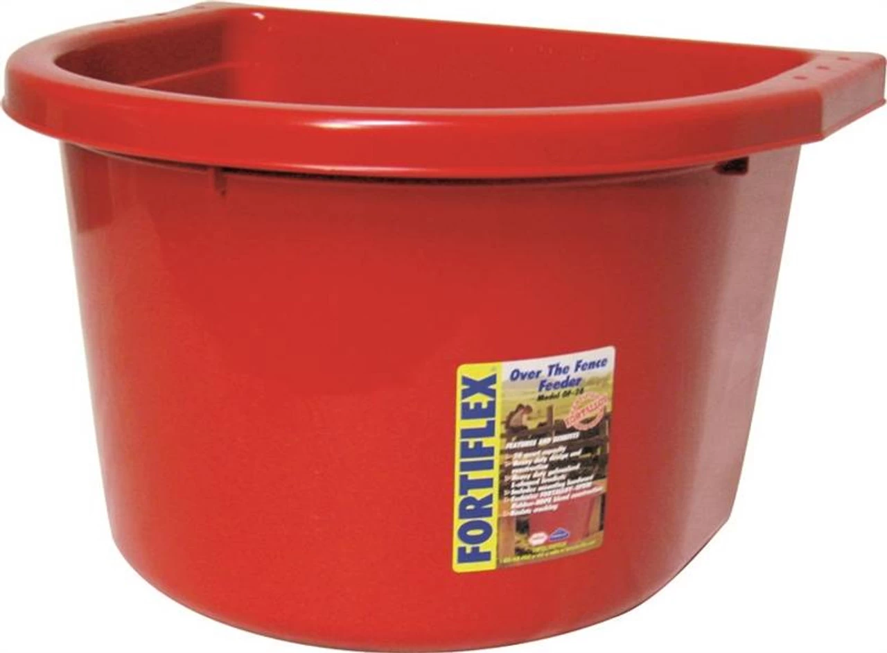 Fortiflex Heavy-Duty Rubber Pet Feeder, Red 3 Fortiflex Heavy-Duty Rubber Pet Feeder, Red