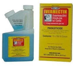 Durvet Ivermectin Pour-On For Cattle, 250 ML.