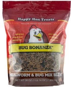 Happy Hen Bug Bonanza Mealworm & Bug Mix Blend, 30oz. Bag
