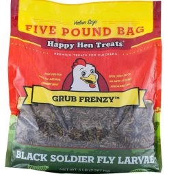 Happy Hen Grub Frenzy Black Solider Fly Larvae Treats, 5 Lbs.