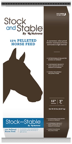 Nutrena Stock & Stable Pellet 12% Horse Feed