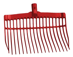 Mestvork Kunststof Rood Zonder Steel