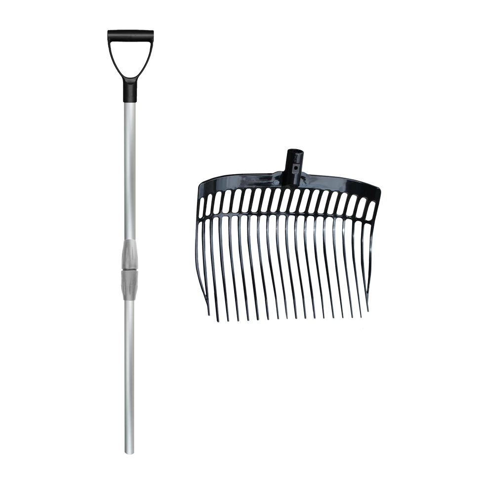 Mestvork Kunststof Zwart Met Alu. Steel In Een Doos 4 Mestvork Kunststof Zwart Met Alu. Steel In Een Doos - Image 2