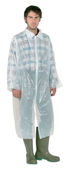 Wegwerp Bezoekersjas Wit Plastic XL