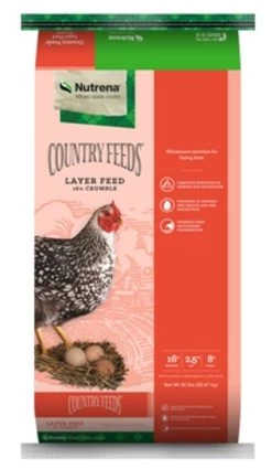 Nutrena Country Feeds 16% Layer Crumble Chicken Feed 50 Pounds