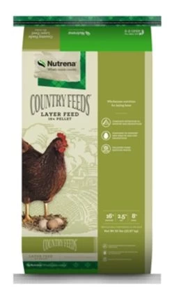 Nutrena Country Feeds 16% Layer Pellets Chicken Feed 50 Pounds