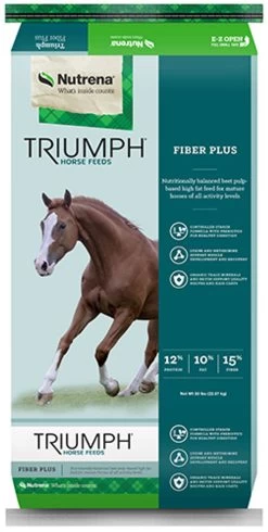 Nutrena Triumph Fiber Plus Textured Horse Feed, 50 Pounds