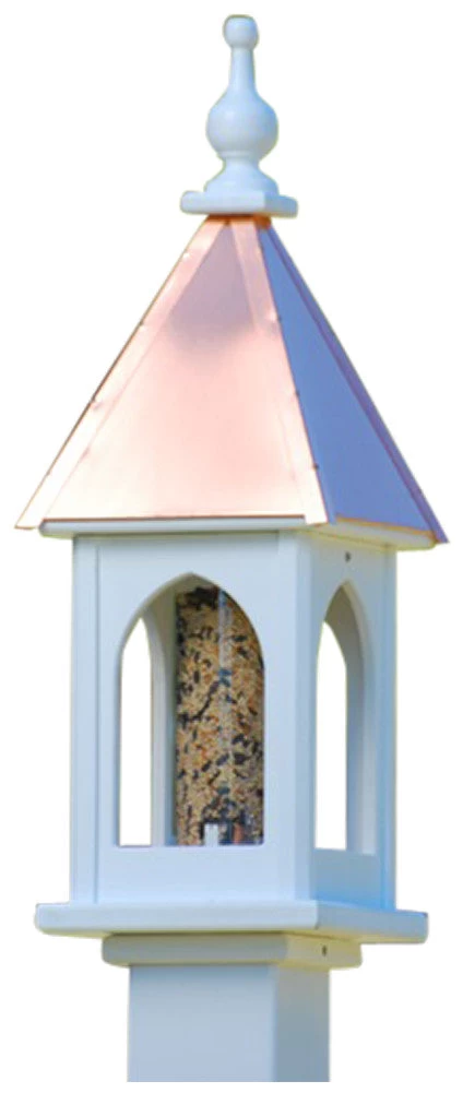 Copper Roof Bird Feeder Post-Mount - 28x8 5 Copper Roof Bird Feeder Post-Mount - 28x8 - Image 3