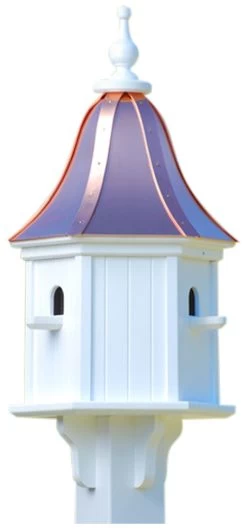 Copper Roof Birdhouse 28x12- 3 Perches -Pet Supplies Store BH12 3 BC