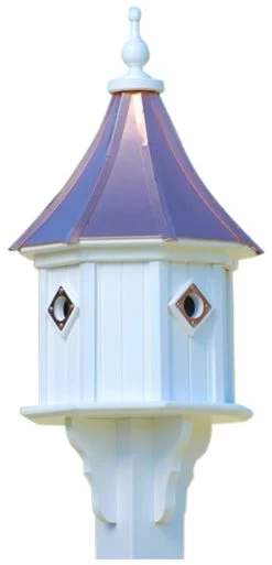 Copper Roof Birdhouse 34x14 Slope- 4 Portals -Pet Supplies Store BH14 4CP BC SLOPE