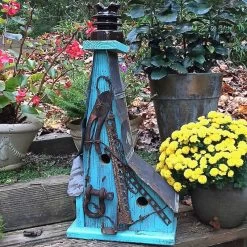 Barn Wood Birdhouse- Vintage Insulator Series 9 Barn Wood Birdhouse- Vintage Insulator Series -Pet Supplies Store Barn Wood Birdhouse Glass Insulator 4