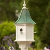 Copper Roof Birdhouse 28x12- 3 Perches -Pet Supplies Store Copper Roof Birdhouse 3 perches Patina