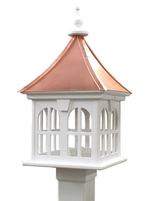 Copper Roof Vinyl/PVC Bird Feeder With Double Window- 29x14 5 Copper Roof Vinyl/PVC Bird Feeder With Double Window- 29x14 - Image 3
