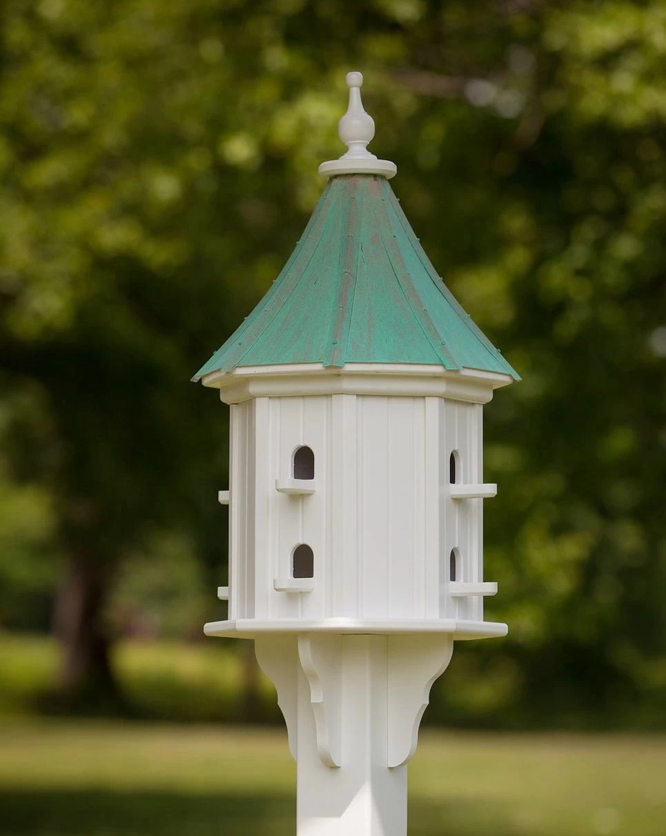 Copper Roof Dovecote Birdhouse 36x14 Slope- 8 Perches 3 Copper Roof Dovecote Birdhouse 36x14 Slope- 8 Perches