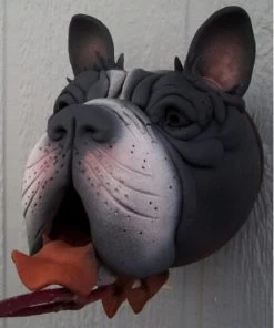 Boston Terrier Ceramic Birdhouse
