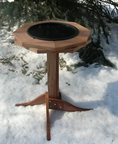 Tall Heated Bird Bath- Cedar Or Poly 3 Tall Heated Bird Bath- Cedar Or Poly