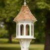 Large Gazebo Bird Feeder-Vinyl With Cypress Roof 14x36 -Pet Supplies Store Large Gazebo Bird feeder Vinyl Cypress Roof