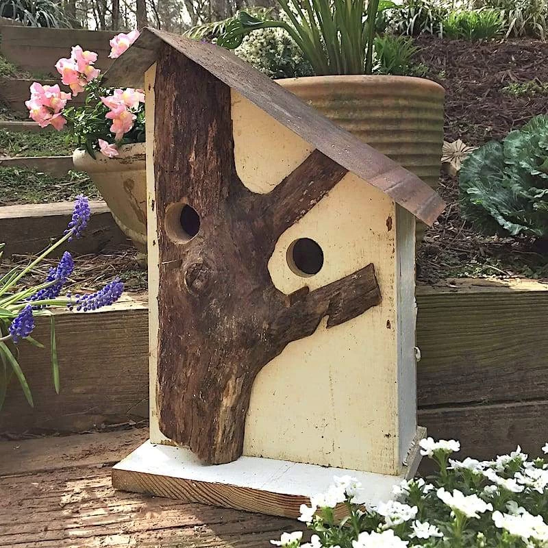 Rustic Log Front Birdhouses- 2 Sizes 8 Rustic Log Front Birdhouses- 2 Sizes - Image 6