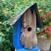 Rustic Log Front Birdhouses- 2 Sizes