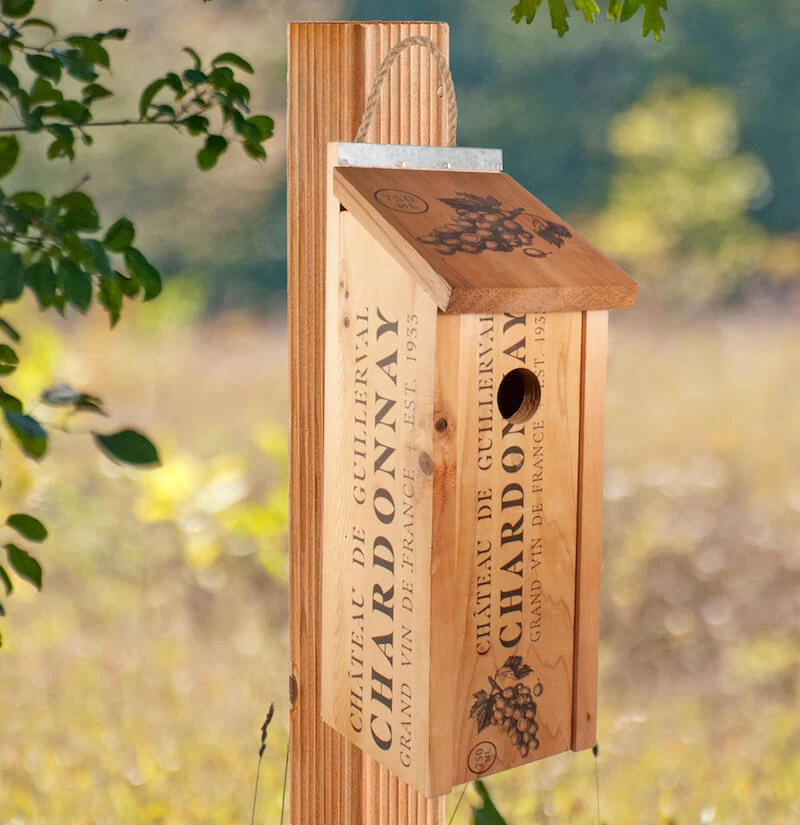 Wine Crate Birdhouse 3 Wine Crate Birdhouse