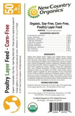 New Country Organics Corn-Free Layer Feed, 50lb Bag -Pet Supplies Store apicmzkba 40651.1581525079