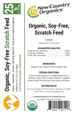 New Country Organics Scratch Chicken Feed, 25 Lb. Bag -Pet Supplies Store apiolsvr6 66455.1581525080