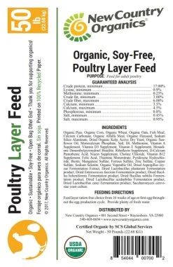 New Country Organics Soy-Free Layer Feed, 40 Pound Bag -Pet Supplies Store apiuxt0ln 78315.1581525128