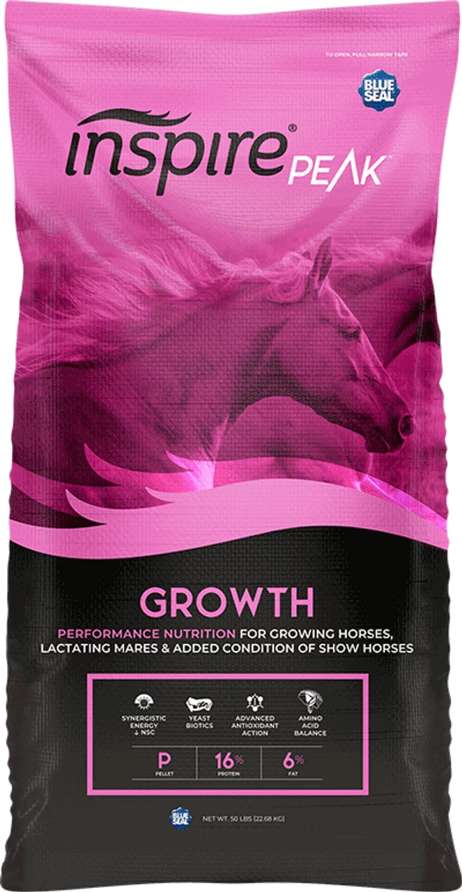 Blue Seal Inspire PEAK Growth Pelleted Horse Feed, 50 Pounds 3 Blue Seal Inspire PEAK Growth Pelleted Horse Feed, 50 Pounds