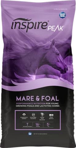 Blue Seal Inspire PEAK Mare & Foal Textured Horse Feed, 50 Pounds