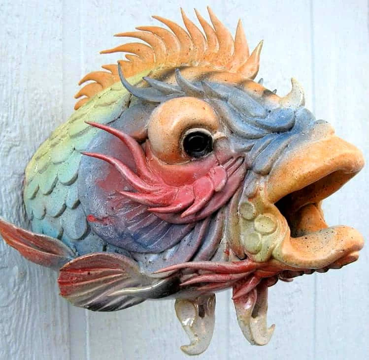 Ceramic Fish Birdhouse 3 Ceramic Fish Birdhouse
