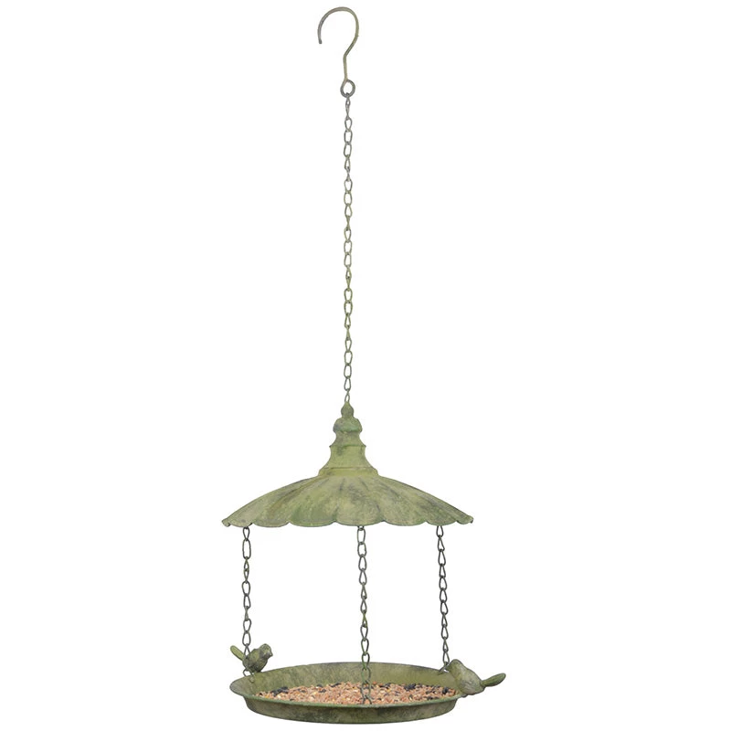 ESSCHERT DESIGN Antique Hanging Tray Bird Feeder 5 ESSCHERT DESIGN Antique Hanging Tray Bird Feeder - Image 3