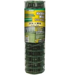 24 In. X 50 Ft. Green Vinyl Coated Welded Wire With 3 In. X 2 In. Mesh
