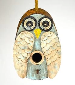 Distressed Owl Birdhouse